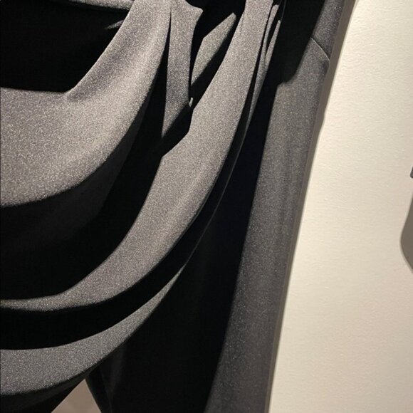 DKNY Black Faux Wrap Dress with Embellishment. - Picture 5 of 11